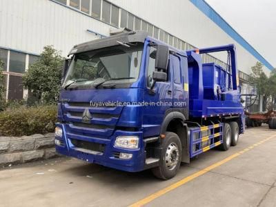 Sinotruk HOWO 14 Ton 15 Ton 16 Ton Swing Arm Garbage Truck Rhd 14m3 15m3 16m3 Skipper Garbage Truck Hot Sale in Africa