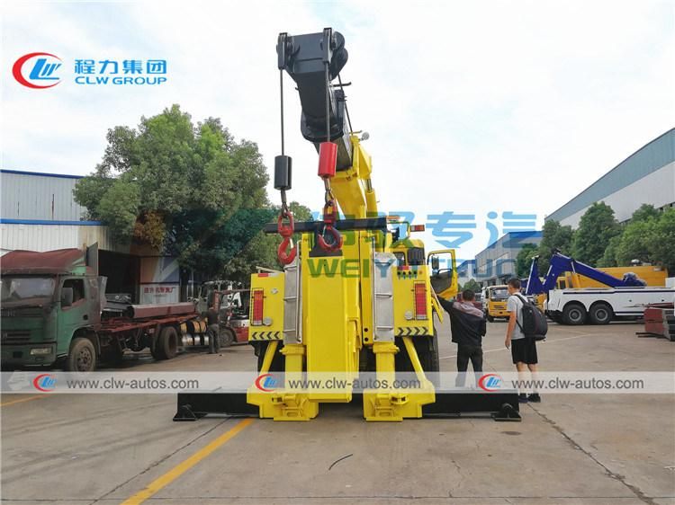 Dongfeng 30t 50t Heavy Road Rescue Recovery Vehicles Wrecker Tow Truck for Road Block Removal