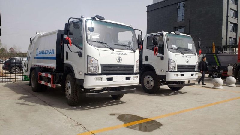 Shacman 4X2 Compressed Garbage Truck 7cbm 8cbm Garbage Transport