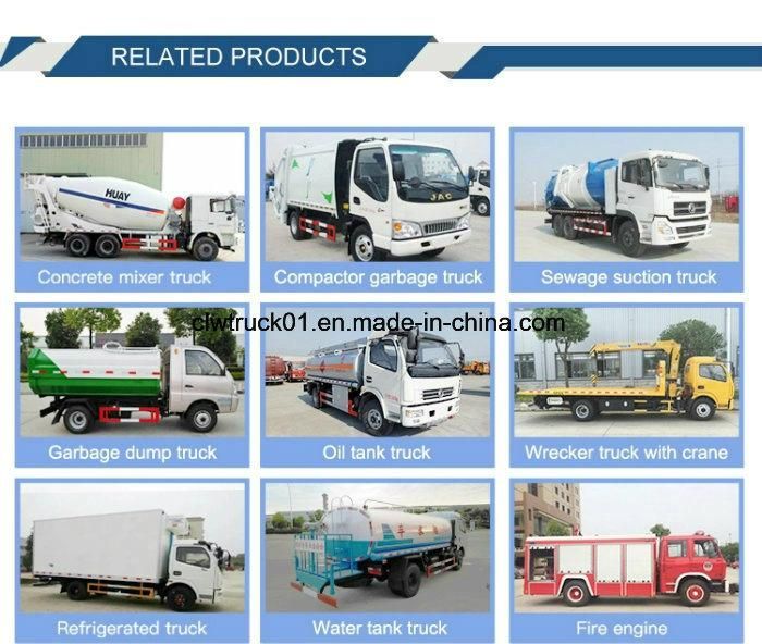 4m3 Water Tank 9cbm Road Washer Cleaning Sweeper Truck