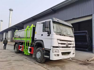 Sinotruk HOWO 12m3 15m3 12cbm 15cbm Side Loading Hang Barrel Garbage Truck