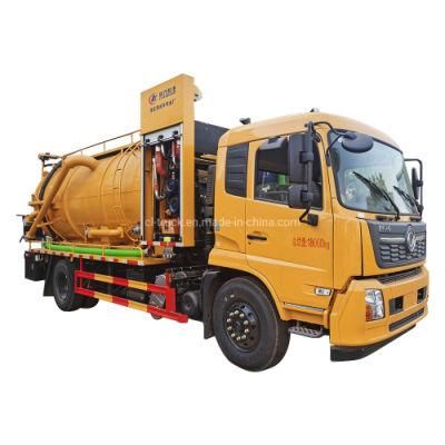 Dongfeng 15m3 Cleaning Vacuum Truck with 375HP Auxiliary Engine