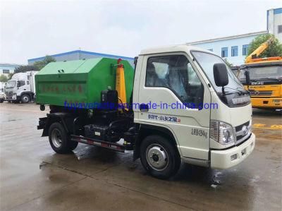 Cheap Price Mini Foton Forland 3m3 3cbm Hook Lift Trash Truck for Waste Recovery