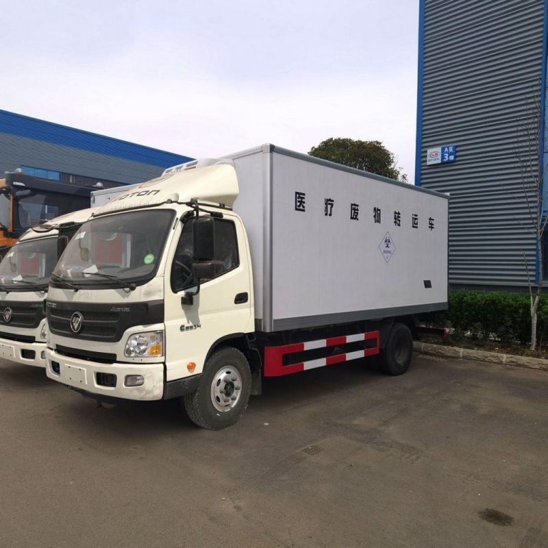 Foton Aumark 8tons 10tons Right Rudder Cummins Engine Medical Waste Transfer Truck