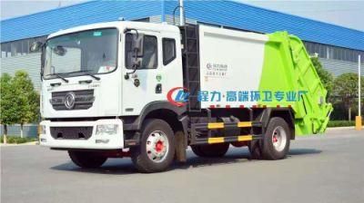 China Manufacturer 4X2 10m3 Completely Round Body Garbage Compactor Truck