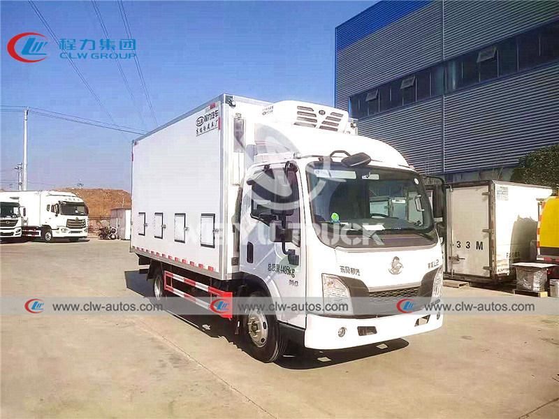 Dongfeng 4X2 Type 3tons Small Refrigerated Delivery Truck for Livestock and Poultry with Thermo King Unit