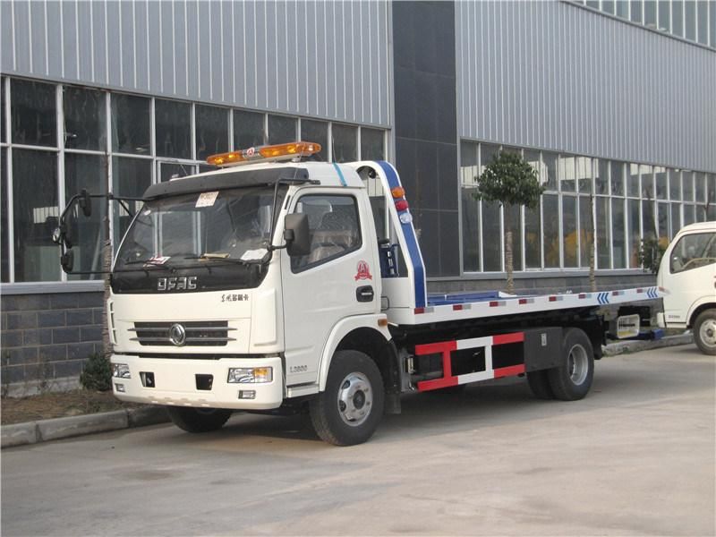 Dongfeng 6 Wheel 4t Flatbed Wrecker Truck