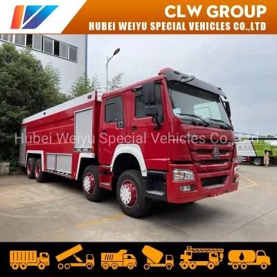 Sinotruk HOWO 8X4 371HP 20000L 20tons Fire Rescue Water and Foam Tank Truck Fire Fighting Truck Emergency Fire Engine Fire Pumper Trucks