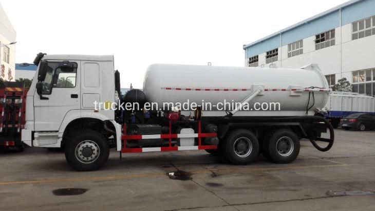 HOWO 6*4 Vacuum Tanker Truck High Pressure Suction Sewage Disposal Truck