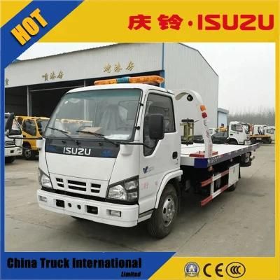 Isuzu Npr 600p 4*2 120HP Flatbed Tow Wrecker Truck