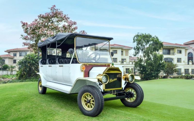 UK Style Electric 6-8 Seats Classic Golf Car Vintage Vehicle