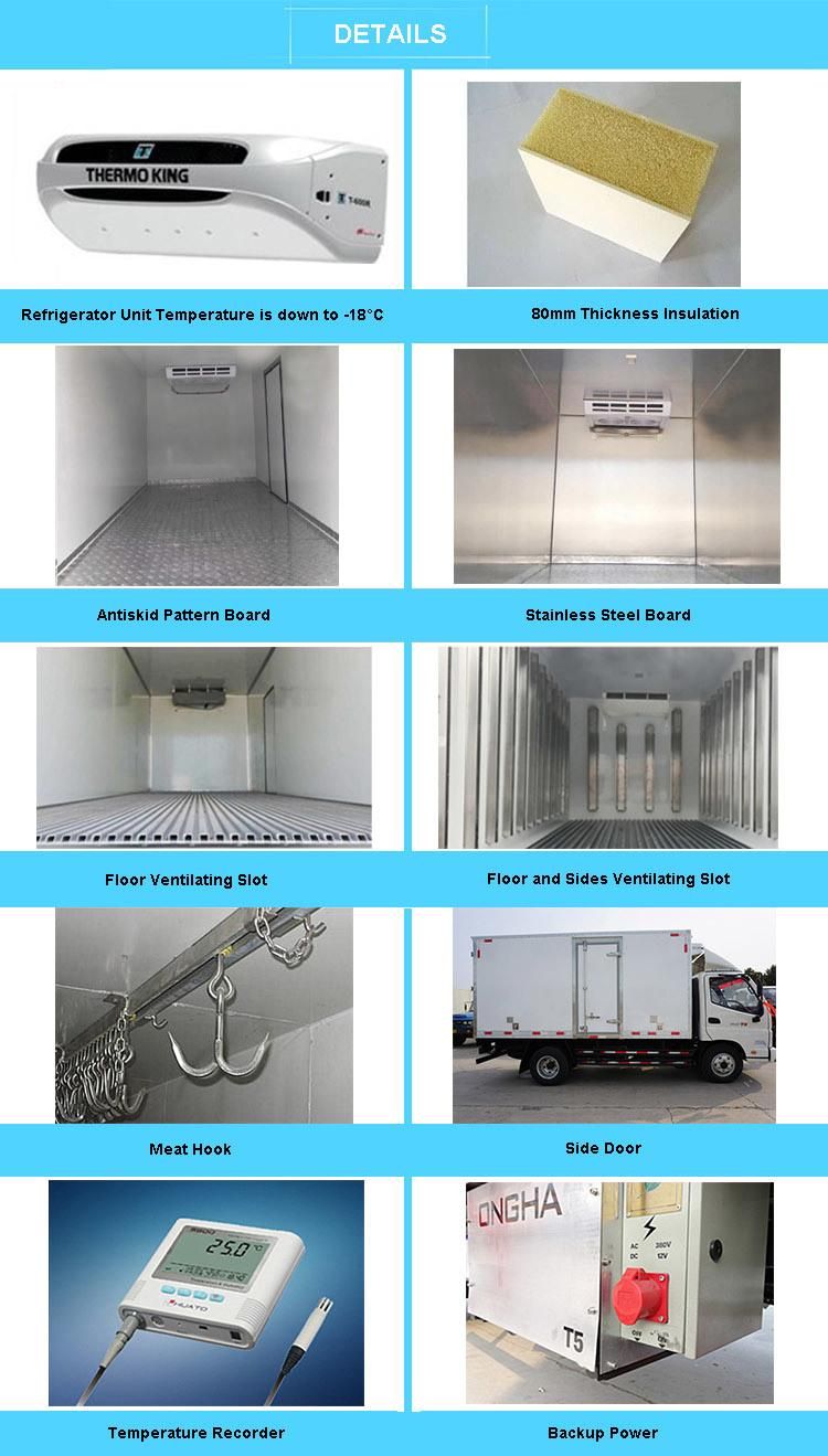 Foton 4X2 4 Tons Clinical Waste Transfer Vehicle Refrigerator
