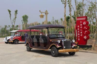 8 Passengers Tourist Car for Sale Classic Vintage Electric Car