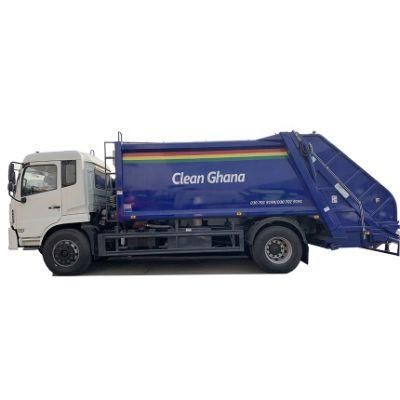 High Efficiency DFAC 12m3 Loaded Compressed Roll-off Garbage Trucks for City Cleaning Sales to Ghana