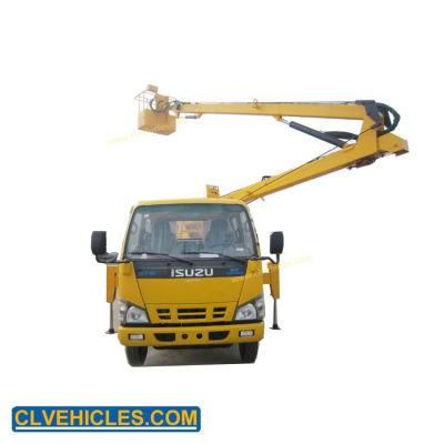 Isuzu Left Hand Drive Hydraulic Boom Lifter Platform Work Vehicle