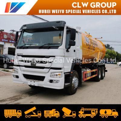 HOWO 18, 000 Liters High Pressure Cleaning Sewage Suction Truck Sanitation Vacuum Sewage Truck