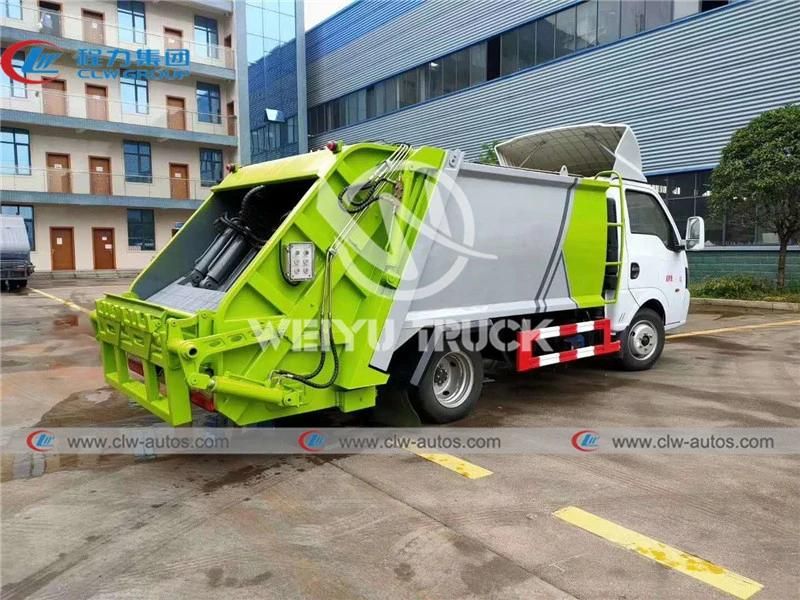 Dongfeng Tuyi 4X2 5000liters 5cbm 5m3 3tons 4tons Garbage Compactor Truck Rear Loading Compression Waste Removal Truck