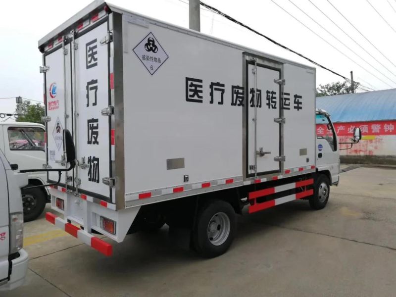 Isu-Zu Medical Waste Refuse Transfer Vehicle Hospital Waste Shippingtruck with Refrigeration Function