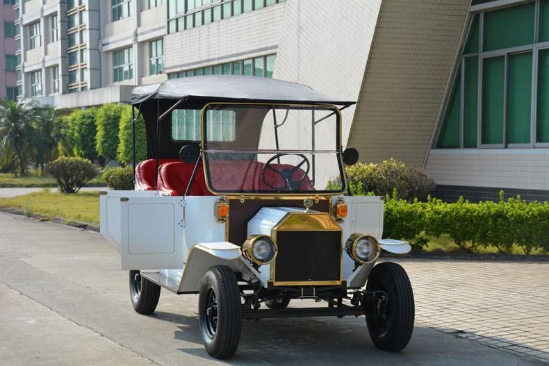Rariro Environmental New Energy 5-Seater Retro Classic Vehicle Sightseeing Tour Bus Electric Vintage Car Golf Cart with CE