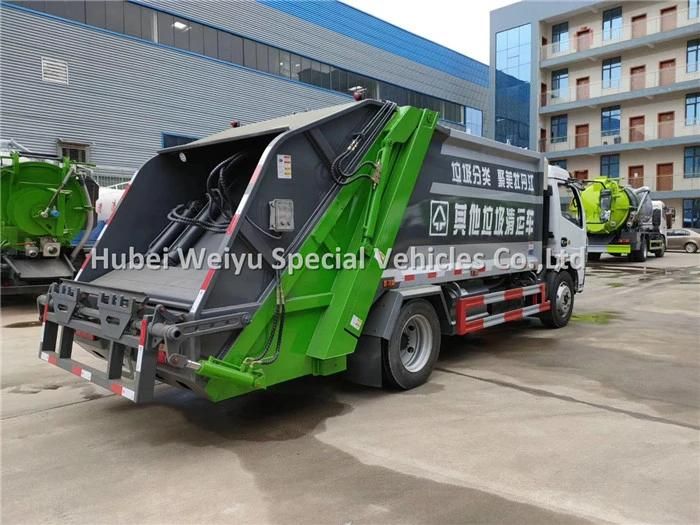 Dongfeng 6cbm Compactor Garbage Truck Rear Loader High Compression Waste Truck