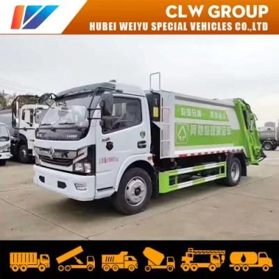 China Manufacturer 6m3/8m3 Rear Loading Refuse Collection Trash Compactor Truck