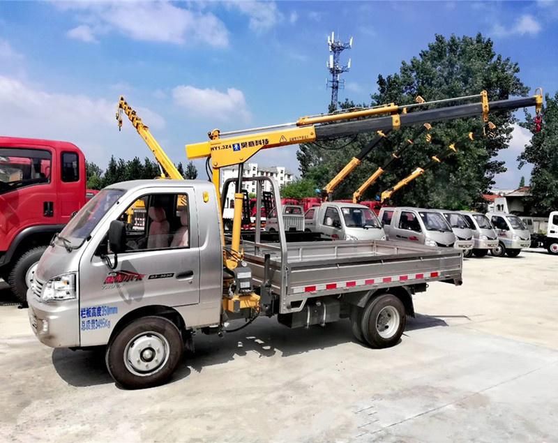 Beijing Auto 4X2 Mini 1 Ton Truck Mounted Crane for Sale