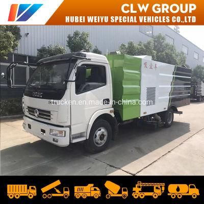 Cement Factory Heavy Dust Area Pure Suction 5ton 6ton Dongfeng Vacuum Sweeper Truck with Extra Leaf Suction Hose