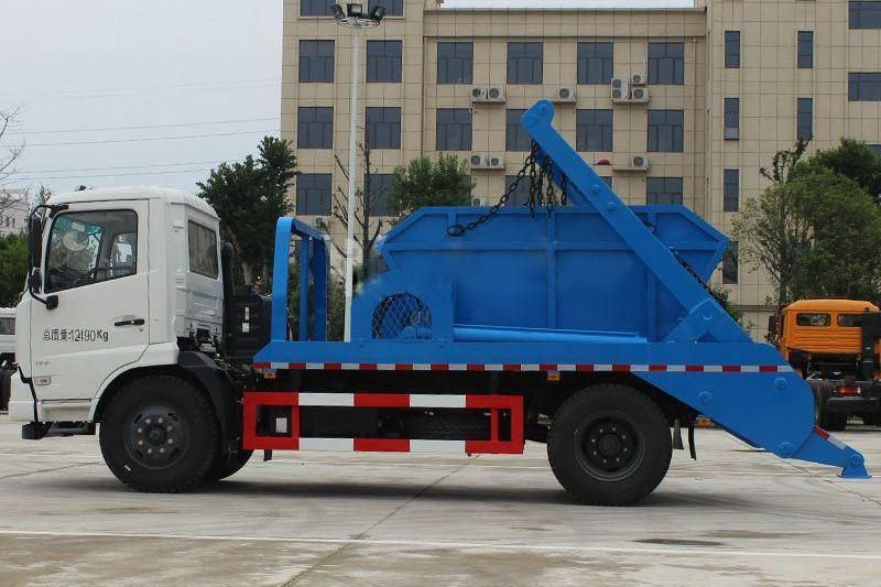 China Truck Dongfeng 4X2 12cbm Swing Arm Garbage Collection Skip Loader Waste Garbage Truck