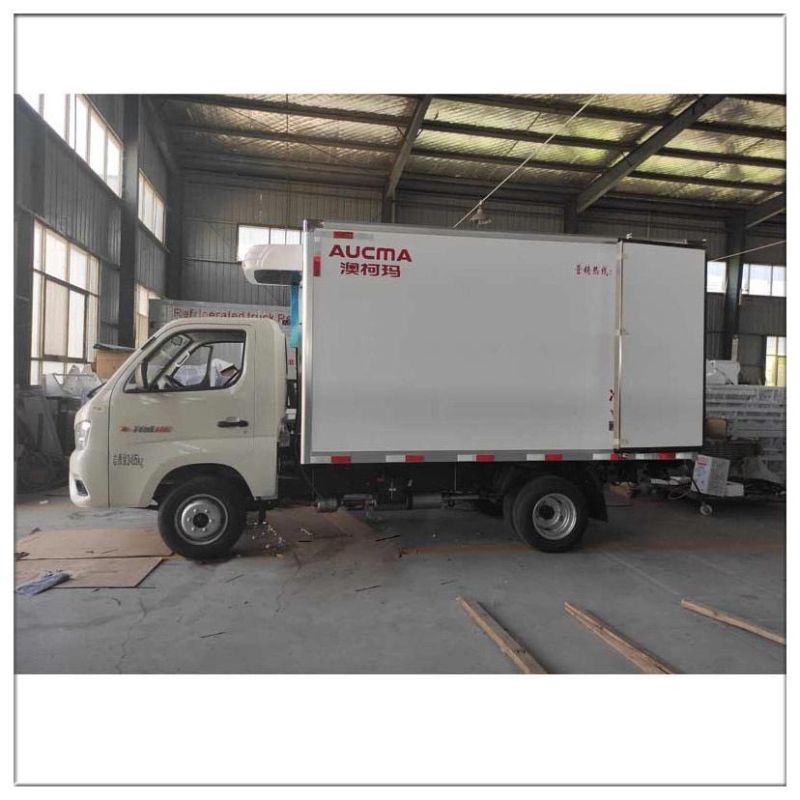 R404A Split Engine Driven Front Mounted Frozen Meat Seafood Chicken Copper Tube Evaporator Small Light Truck Refrigeration Unit