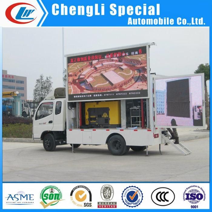 Foton Outdoor Digital Advertising Van LED Video advertisement Performing Trucks