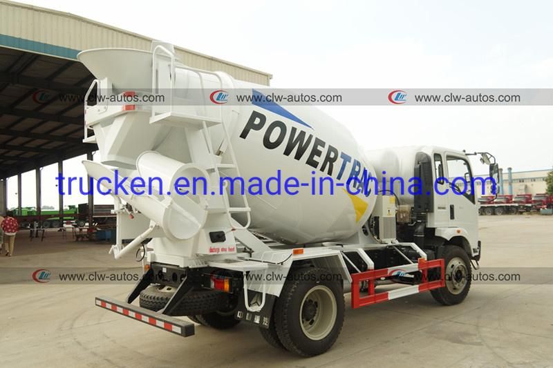 HOWO Foton 4X2 160HP Yuchai Diesel Engine Small 4m3 5m3 Cement Concrete Mixer Truck