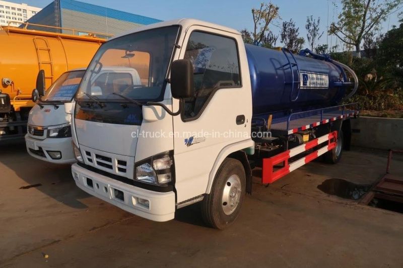 China Best Janpan Brand I Suzu Sewage Treatment Vehicles 5000L 6 Cbm Tanker Mobile Sewage Suction Truck