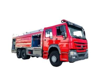 Sinotruk HOWO Double Cabin Water Foam Fire Engine Dry Power Fire Trucks Tender for Africa