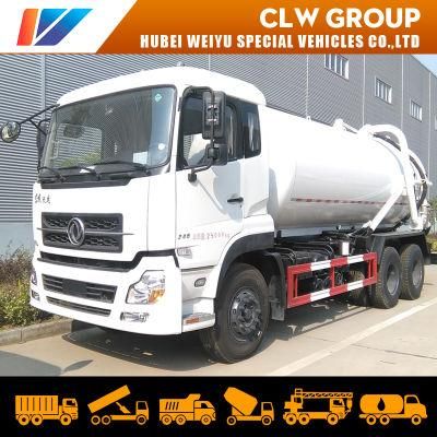 Dongfeng 18cbm 18000liters Road Cleaning Sewage Fecal Vacuum Suction Truck with Hydraulic Lifting System