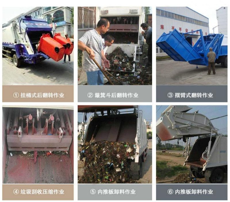 4X2 Big Volume Garbage Compactor Truck