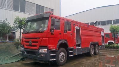 Sinotruck HOWO Heavy Duty 12000liters Water Tanker 4000liter Foam Tanker Fire Fighting Engine