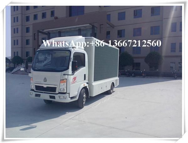 HOWO 4*2 Good Quality P4 P5 P6 Full Color Mobile LED Advertising Truck Price for Sale