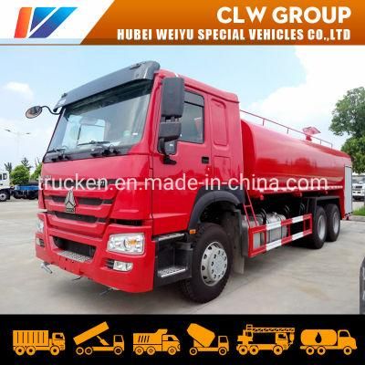 Sinotruk HOWO 6X4 371HP 20tons 20000liters Water Sprinkler Tank Fire Fighting Truck for Forest Rescue