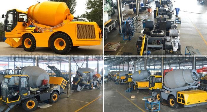 Chinese Self-Loading Diesel Concrete Mixer, 4.0cube Meters