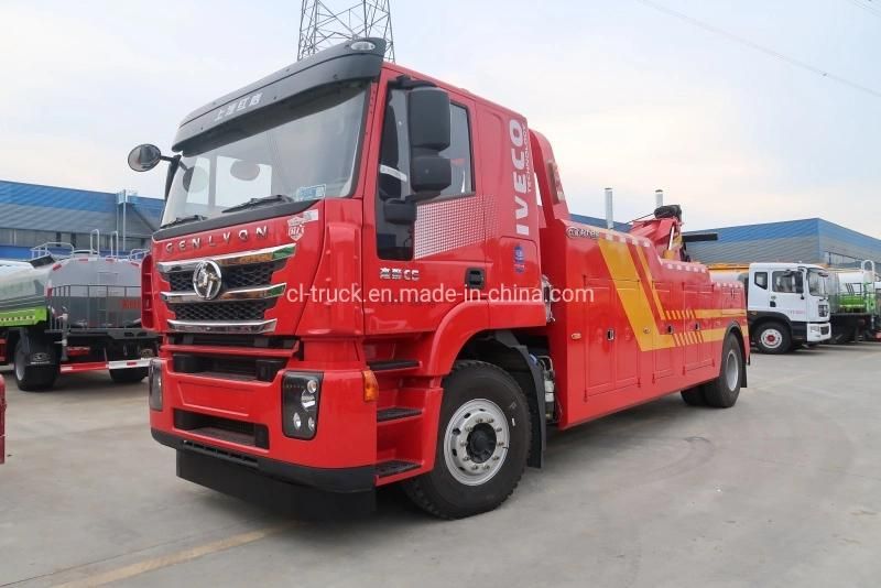 Hongyan Shacman HOWO 4X2 Heavy Duty 10t Bus Pickup Rollback Wrecker Towing Truck