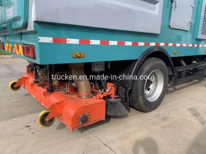 99% Cleaning 10tons Dongfeng Vacuum Sweeper Truck for Heavy Dust Road Street Sweeping Without Brush with Road Water Flushing Devices