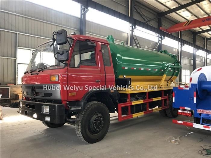 Dongfeng Vacuum Sewage Suction Truck 10, 000 Liters Septic Tanker Sewer Cleaning Sludge Tank Fecal Waste Sewage Suction Truck