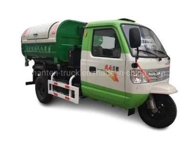 New 3-Wheelers 2ton Roll Arm Container Garbage Truck Hooklifter Pick-up Trucks for Sale