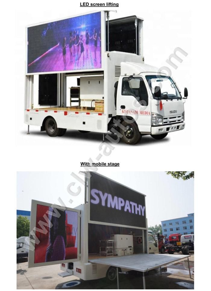 Isuzu 100p Outdoor Digital Advertising Billboard Truck with P6 LED Display Screen