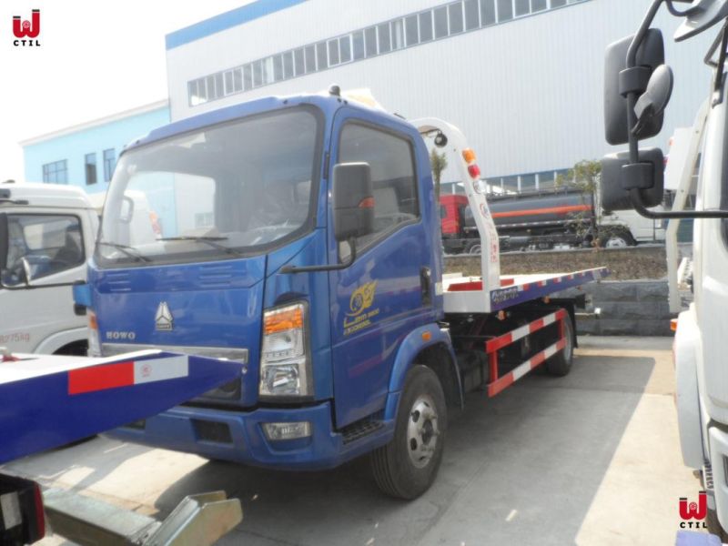 Sinotruk Cnhtc Blue HOWO 4X2 5t Light Duty Wrecker Tow Truck