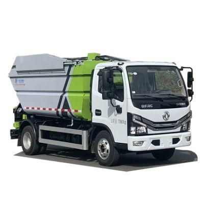 4X2 DFAC 7cbm Rear Self-Loading Compressed Garbage Docks with Portable Garbage Station to Transport Urban Garbage