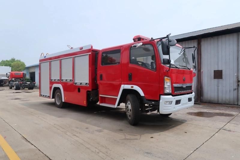 HOWO Light Double Row Fire Fighting Truck 5m3