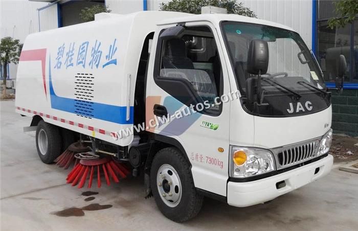 JAC 5ton Road Cleaning Sweeper Truck with Road Sweeping Dust Suction Water Spraying