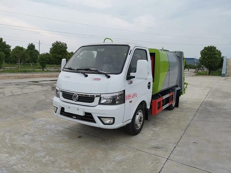 4*2 Dongfeng Mini Garbage Compactor Truck 2-3tons Garbage Compactor Truck for Sale