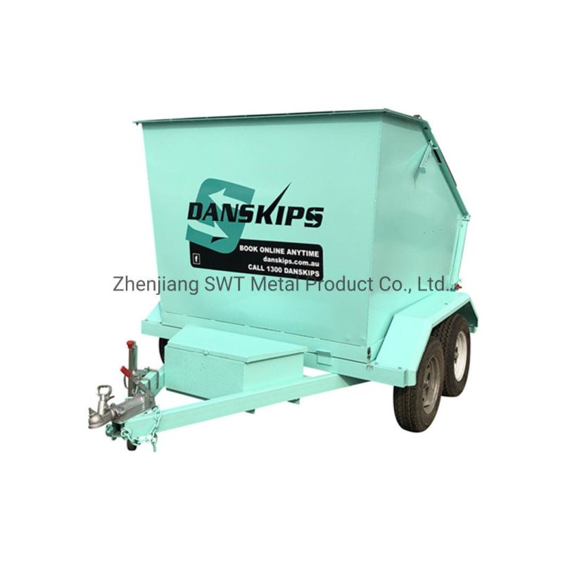 Hot Selling Overturned Dustbin Trailer for Domestic Use